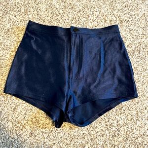 American Apparel High Waist Short Shorts Navy - M